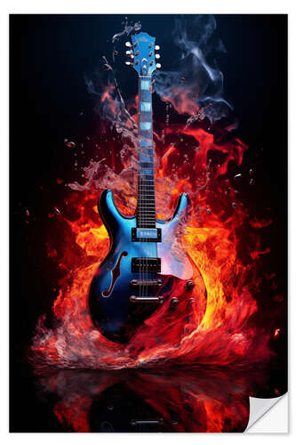 Wall sticker Inferno Resonance: Flames of the Electric Guitar