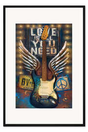 Gerahmter Kunstdruck Love Guitar