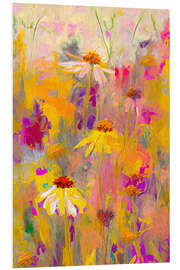 Foam board print Neon Daisies