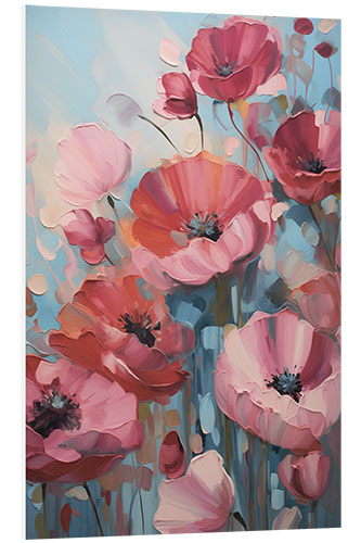 Cuadro de PVC Red and Pink Poppies Maritime Colours