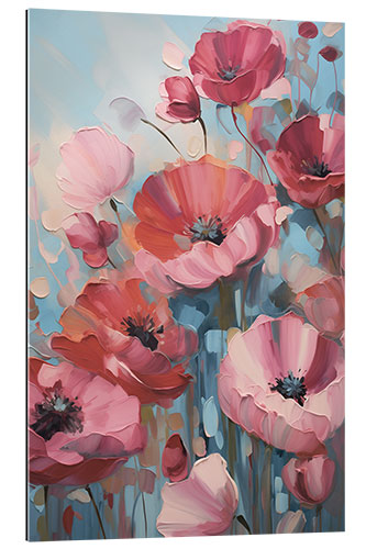 Cuadro de plexi-alu Red and Pink Poppies Maritime Colours