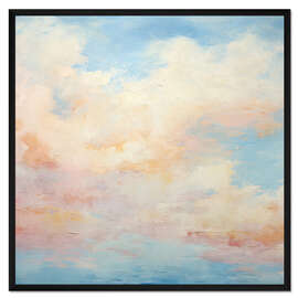 Gerahmter Kunstdruck Wolken bei Sonnenuntergang