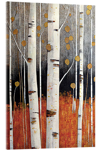 Cuadro de metacrilato Gilded White Birch Forest