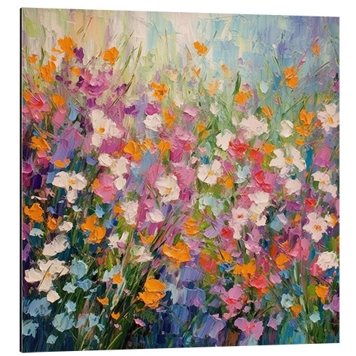 Tableau en aluminium Floral impressionist