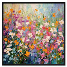 Gerahmter Kunstdruck Floraler Impressionismus