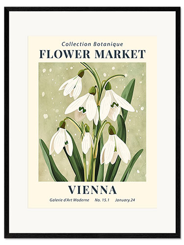 Kehystetty taidepainatus Flower Market Vienna