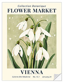 Selvklæbende plakat Flower Market Vienna