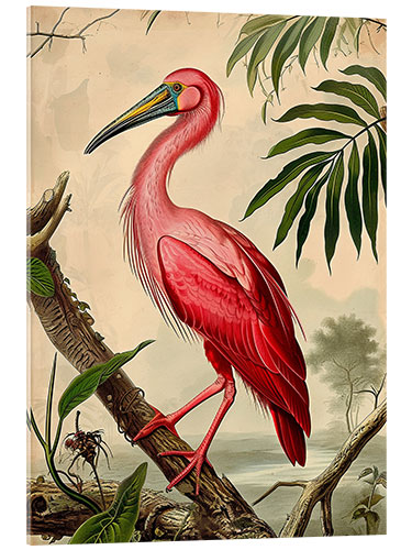 Acrylic print Hooping Crane after Audubon