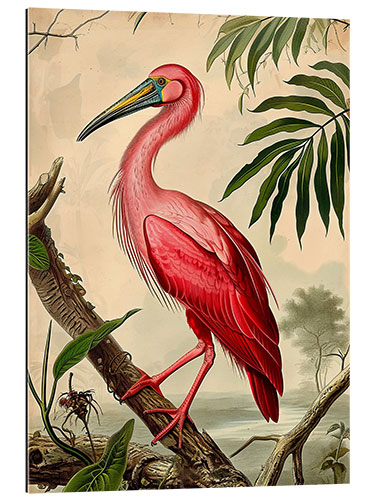 Quadro em plexi-alumínio Hooping Crane after Audubon