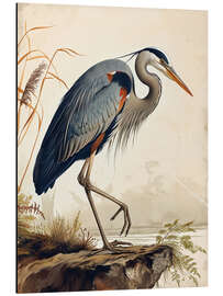 Tableau en aluminium Great Blue Heron after Audubon