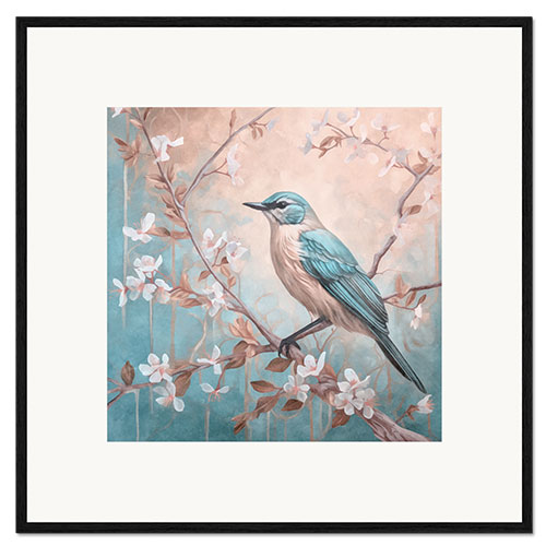 Plakat artystyczny premium w ramie Bird Vintage Nostalgia