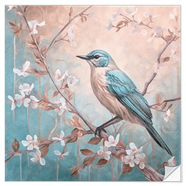 Sticker mural Bird Vintage Nostalgia