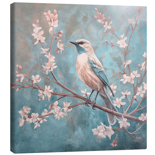 Canvas print Bird Vintage Romance