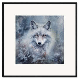 Innrammet kunsttrykk Snow Fox