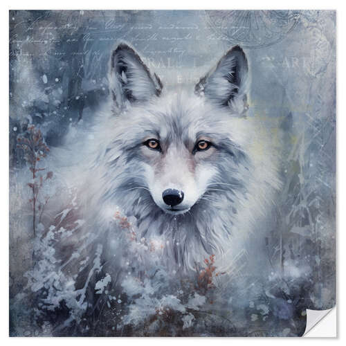 Vinilo para la pared Snow Fox