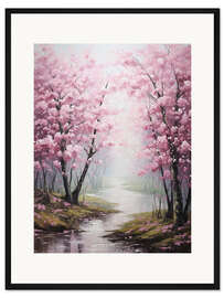 Gerahmter Kunstdruck Kirschblüte - Olga Telnova