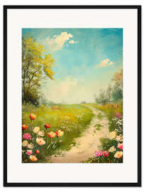 Gerahmter Kunstdruck Der Park am Ostersonntag