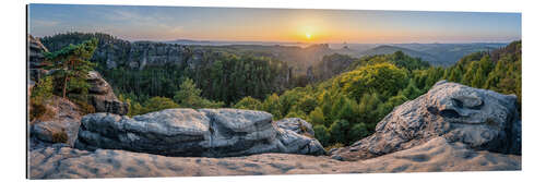 Gallery print Sunset in Saxon Switzerland