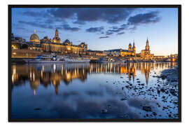 Gerahmter Kunstdruck Am Elbufer in Dresden