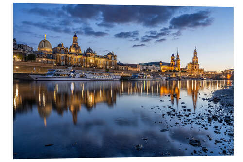 Foam board print On the Banks of the Elbe in Dresden