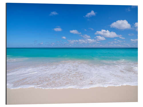 Aluminium print White Sandy Beach