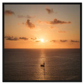 Gerahmter Kunstdruck Die Welt ist eine Postkarte