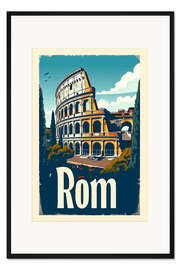 Gerahmter Kunstdruck Reise nach Rom