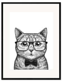 Framed art print Intelligent Cat