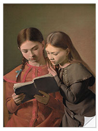Sticker mural The Artist's Sisters Signe and Henriette Reading a Book