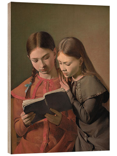 Cuadro de madera The Artist's Sisters Signe and Henriette Reading a Book