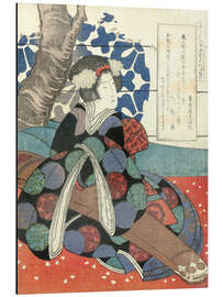 Magnettafel Frau mit Koto auf dem Schoß