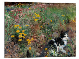 Galleriataulu Cat on a Flowery Meadow, 1887