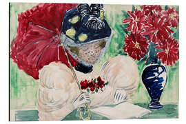 Magnettafel Großes Boston Public Garden Skizzenbuch: Eine Frau liest ein Buch