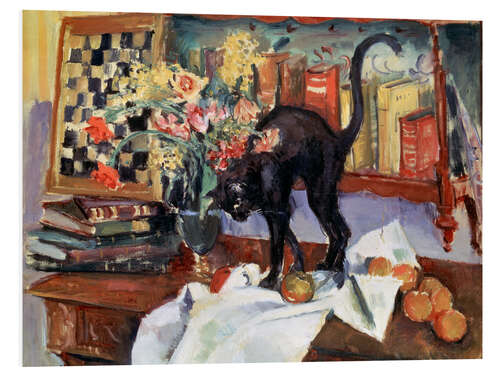 Bilde på skumplate Still Life with a Cat, Jean Joveneau