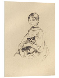 Gallery print Little Girl with Cat