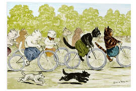 PVC-taulu Cats in a Bicycle Race, Hyde Park