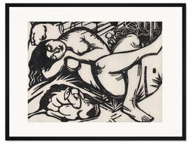 Gerahmter Kunstdruck Die schlafende Hirtin