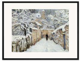Gerahmter Kunstdruck Schnee in Louveciennes
