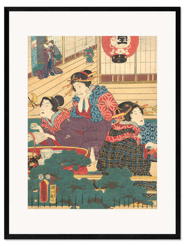 Impression artistique encadrée Three Women Resting