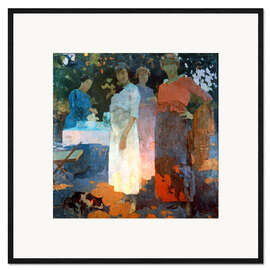 Plakat artystyczny premium w ramie Breakfast in the Garden, Edgardo Curcio