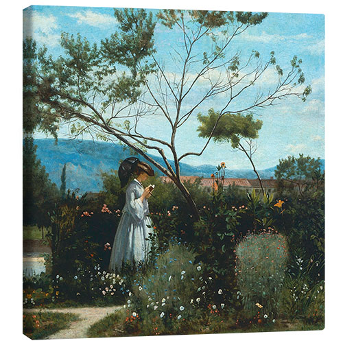 Tableau sur toile Among the Flowers in the Garden