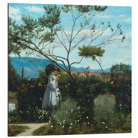 Magnettafel Zwischen den Blumen im Garten