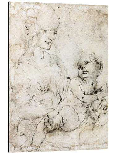 Cuadro de aluminio Study for Madonna of the Cat