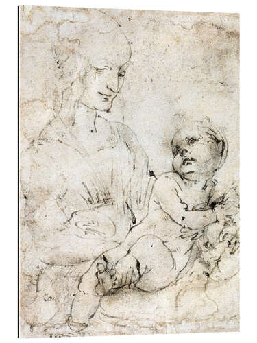 Stampa su plexi-alluminio Study for Madonna of the Cat