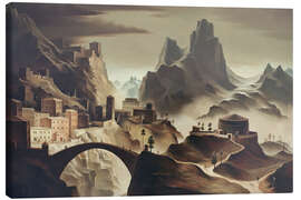 Canvas-taulu City in the Mountains