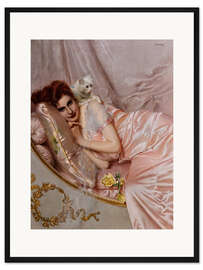 Gerahmter Kunstdruck Auf dem Sofa, Vittorio Matteo Corcos, 1902