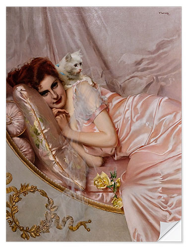 Wall sticker On the sofa, Vittorio Matteo Corcos, 1902