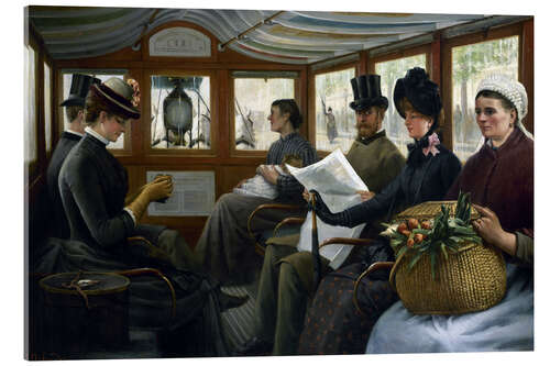 Acrylglas print In the Omnibus, Maurice Delondre