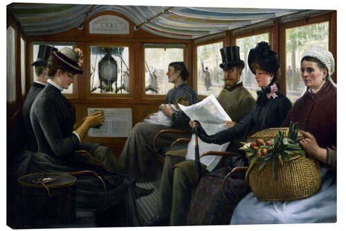 Canvas print In the Omnibus, Maurice Delondre