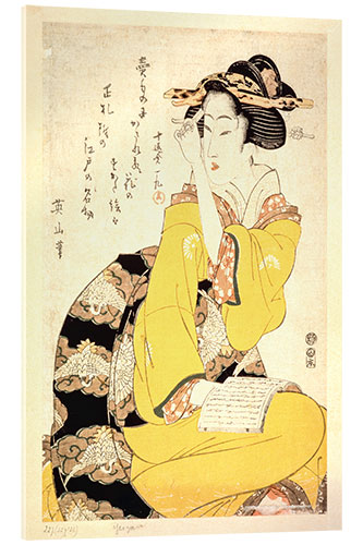 Acrylglas print A Geisha Reading a Book, Kikugawa Eizan